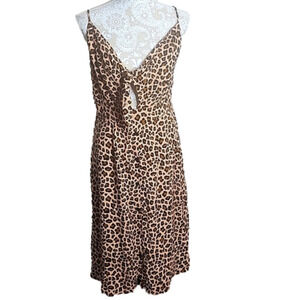 Ecowish cheetah print midi  sundress with adjustable Straps, NWT, size XL